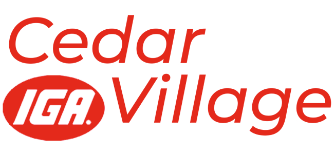A theme logo of Cedar Village IGA