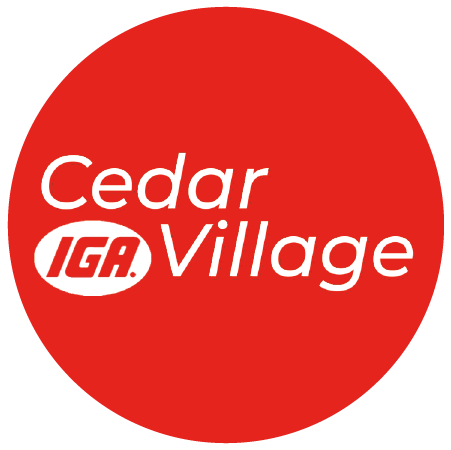 A theme logo of Cedar Village IGA